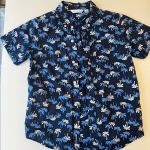 Janie and Jack collared button-down short sleeve shirt kids size 8